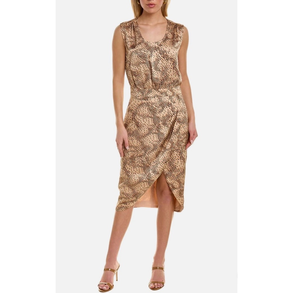 Black Halo Renata Print Sleeveless Keyhole Cutout Sheath Dress